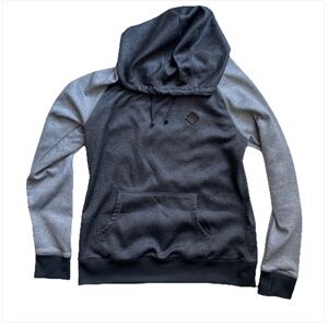 Burton DryRide Womens Fleece Lined GRAY CHARCOAL Raglan Hoodie Size XL